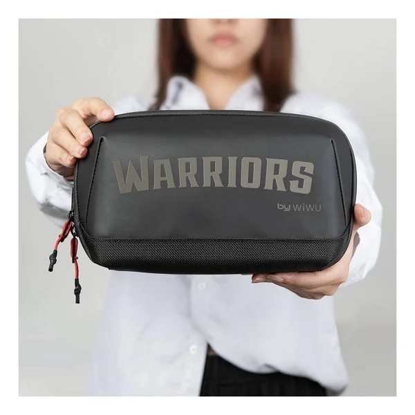 Wiwu Macbook Aksesuar Çantası Wiwu Warriors Tech Pouch x Pro Dupont Cordura 1000D Naylon Kumaş Siyah - Görsel 4
