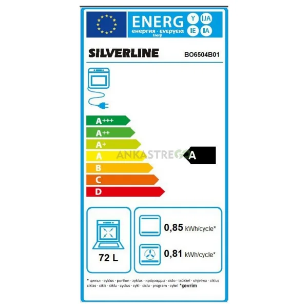 Silverline BO6504B01 Siyah Ankastre Fırın - Görsel 4