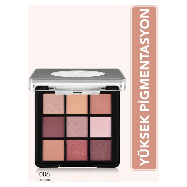 Flormar Mat & Işıltılı Kremsi Dokulu 006 Felt Cute Far Paleti - Görsel 8