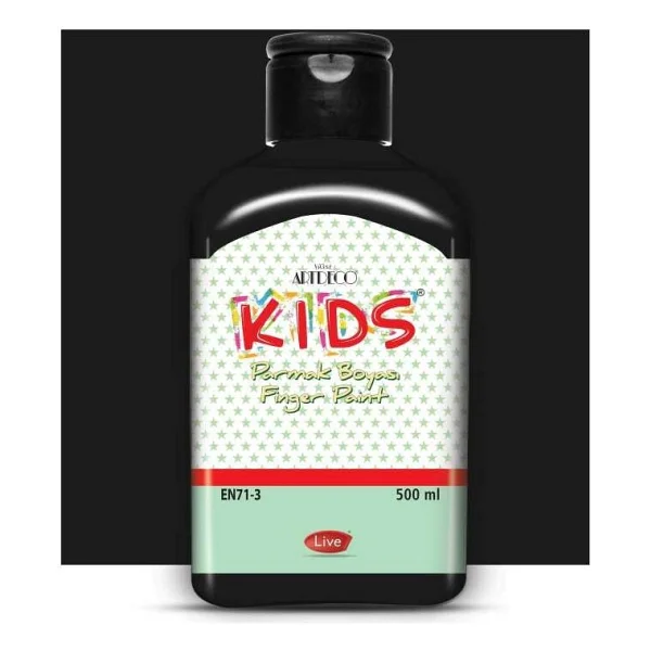 Artdeco Kids 500 ml Parmak Boyası Siyah - Görsel 2