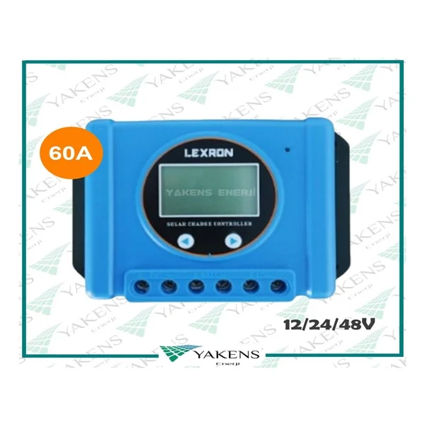 Lexron 60 Amper Pwm Güneş Paneli Şarj Kontrol Cihazı Şarj Regülatörü LEXRON12/24/48V - Görsel 2