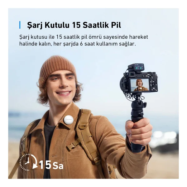 Ankerwork M650 Kablosuz Yaka Mikrofonu - Görsel 4