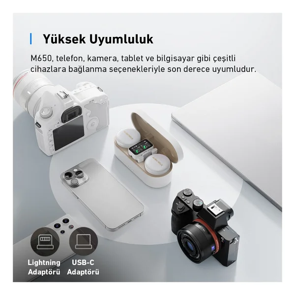Ankerwork M650 Kablosuz Yaka Mikrofonu - Görsel 6
