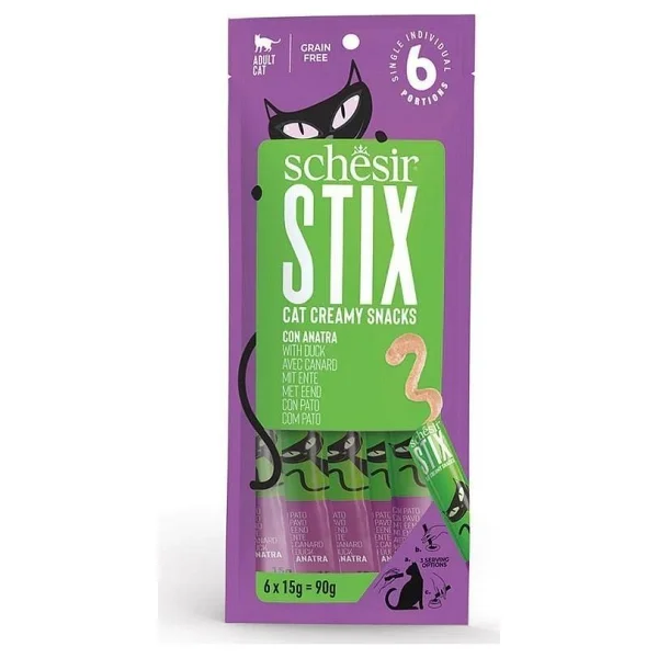 Schesir Stix 6x15 gr Krema Kedi Ödül Maması - Görsel 3