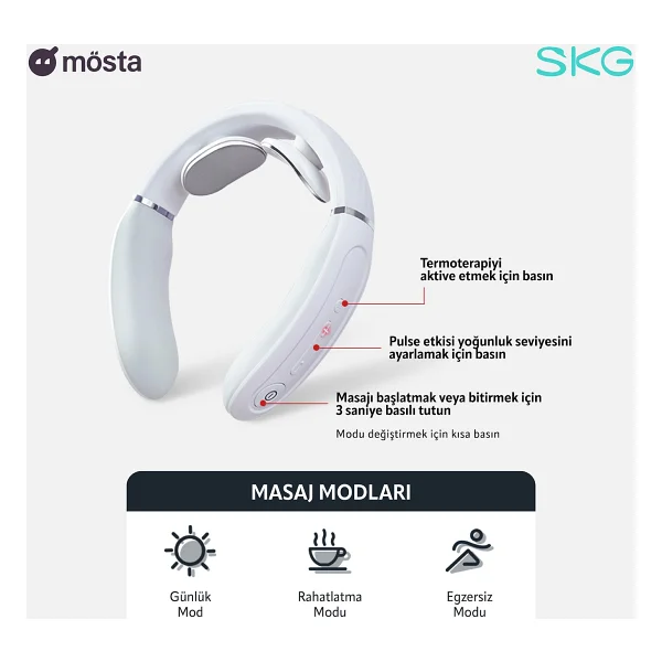 SKG 4356E Tens Frenkans Destekli Boyun Masaj Aleti - Görsel 4