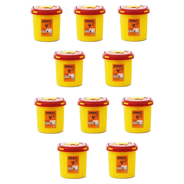 Afacan Plastik Tıbbi Atık Kovası 1.3 Lt - 10 Adet - Görsel 2