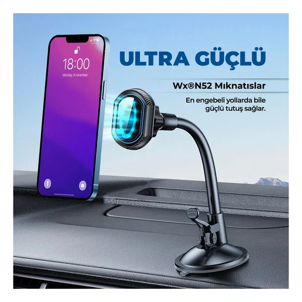woyax by Deji Vantuzlu Mıknatıslı Araç Telefon Tutucu - Görsel 2