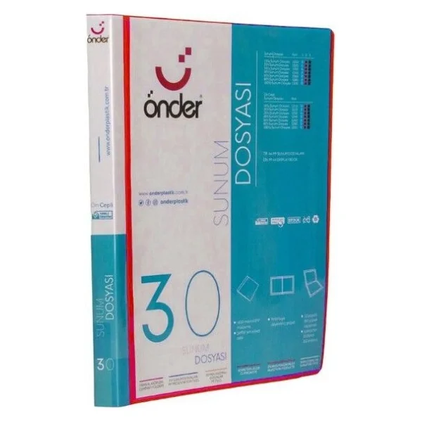 Önder Sunum Dosyası Önü Cepli A4 30'lu - Görsel 2