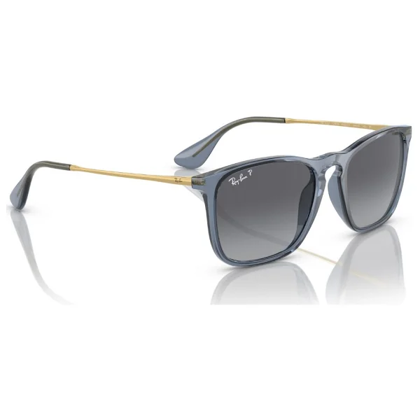Ray-Ban Chris 4187 6592T3 Transparent Blue-Grey Polarize Güneş Gözlüğü - Görsel 5