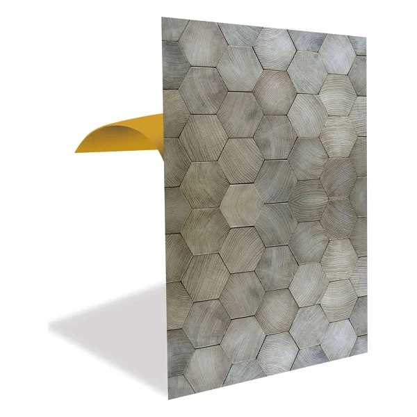 Tink Kendinden Yapışkanlı Altıgen Ahşap Desenli Pvc Panel 41X62 cm (12 Adet) 3 M2 - Görsel 6