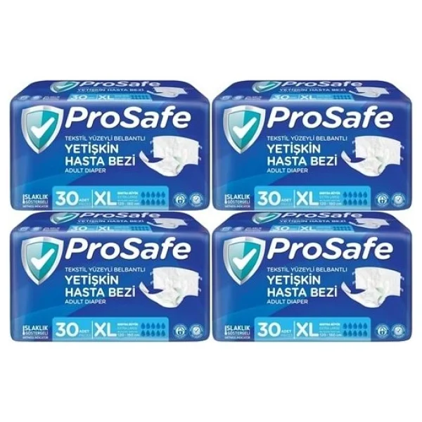 Prosafe Belbantlı Ekstra Büyük Boy XL 30'lu 4 Adet Hasta Bezi - Görsel 2
