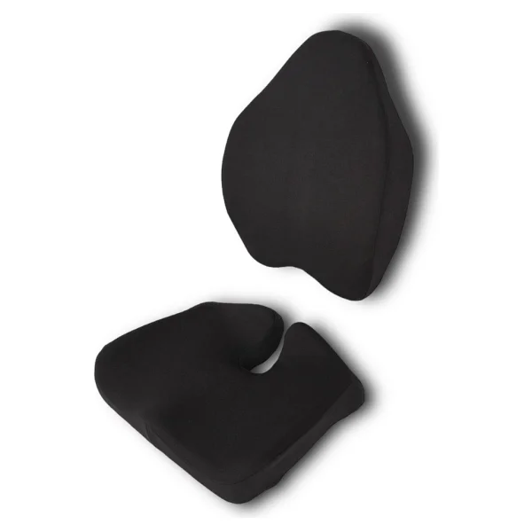 Viscomfort Ergonomik Oturma Minderi & Ortopedik Visco Bel Yastık Seti - 46 x 40 cm - Siyah - Görsel 6