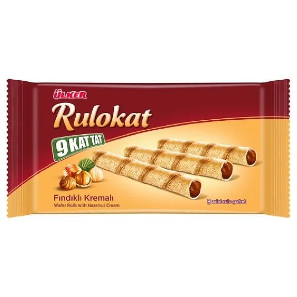 Ülker 9 Kat Rulokat Fındık Kremalı Gofret 42 gr 12'li - Görsel 3