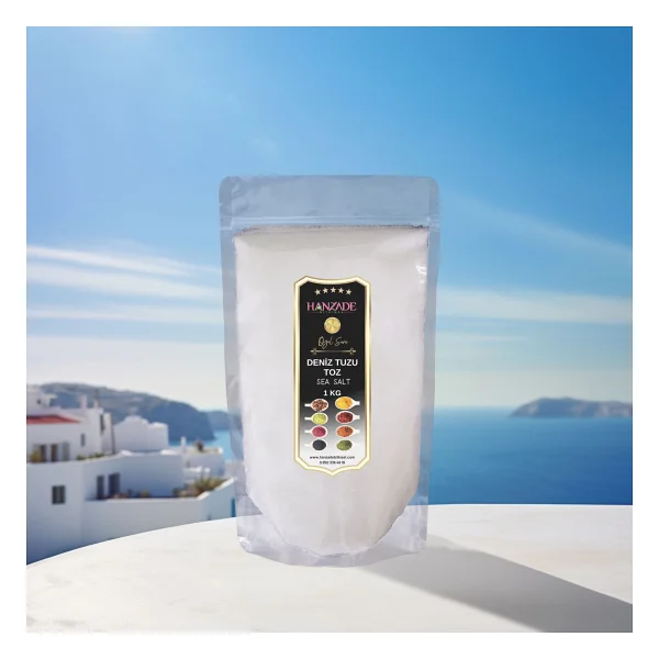 Hanzade Bitkisel Saf Deniz Tuzu Toz Öğütülmüş Iyot Ilavesiz 1 kg x 2 Adet - 2 kg - Görsel 4