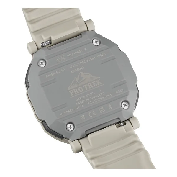 Casio Pro Trek PRJ-B001-7DR Silikon Kordon Bej Erkek Kol Saati - Görsel 6