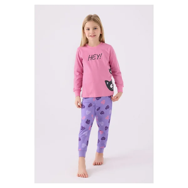 Rolypoly Kız Çocuk Pijama Takımı, Pembe, 6-7 Yaş - Görsel 6