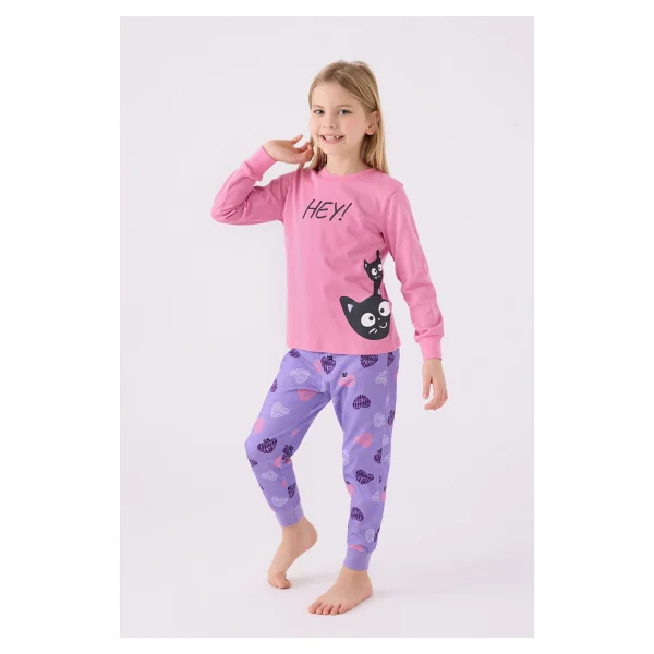 Rolypoly Kız Çocuk Pijama Takımı, Pembe, 6-7 Yaş - Görsel 8