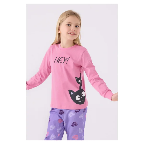 Rolypoly Kız Çocuk Pijama Takımı, Pembe, 6-7 Yaş - Görsel 2