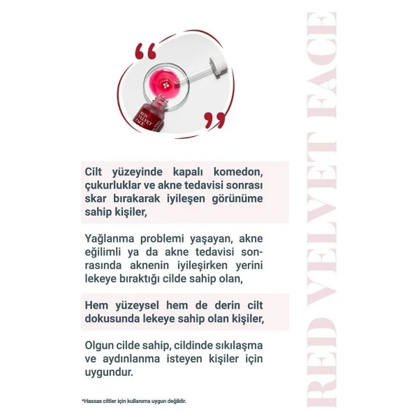 She Vec Red Velvet Cilt Tonu Eşitleyici Arındırıcı Kırmızı Yüz Serumu Serum 30 ml - Görsel 4