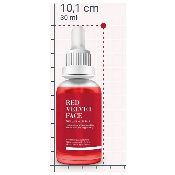 She Vec Red Velvet Cilt Tonu Eşitleyici Arındırıcı Kırmızı Yüz Serumu Serum 30 ml - Görsel 5