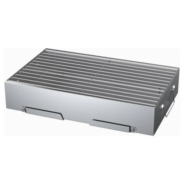 abnturk 30x50 cm Galvaniz Katlanılabilir Ayaklı Tel Izgaralı Mangal (Portatif Mangal) - Görsel 2
