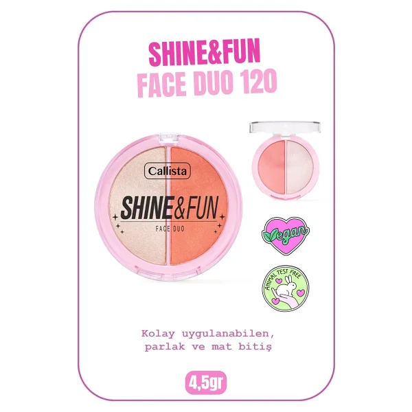 Callista Shine & Fun Face Aydınlatıcı ve Allık Paleti - Görsel 2