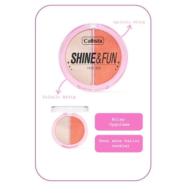 Callista Shine & Fun Face Aydınlatıcı ve Allık Paleti - Görsel 3