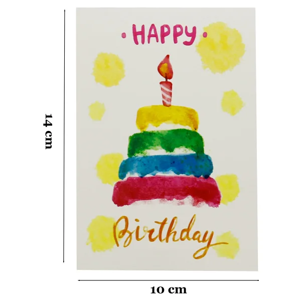 Repro Design 10X14 cm Doğum Günü Tebrik Kartı 10 Adet Model-12 - Görsel 2