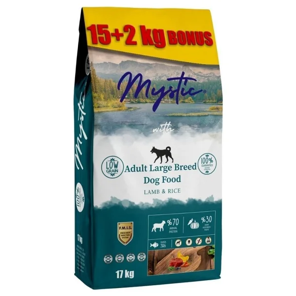 Mystic Düşük Tahıllı Kuzu Etli 17 kg Büyük Irk Yetişkin Köpek Maması - Görsel 2