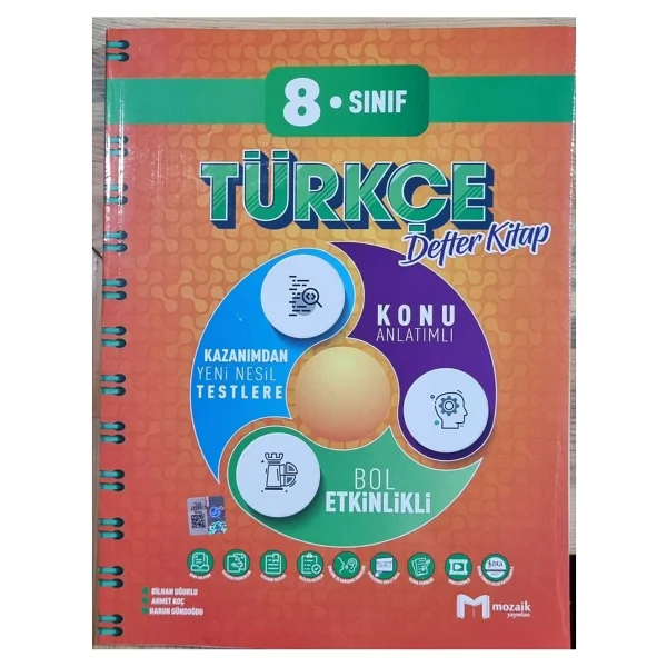 Mozaik Yayınları 8. Sınıf İNTRO Türkçe Defter Kitap - Görsel 2
