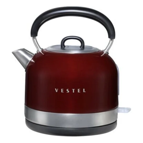 Vestel Retro Bordo 2200 W 1.7 lt Çelik Kettle - Görsel 2