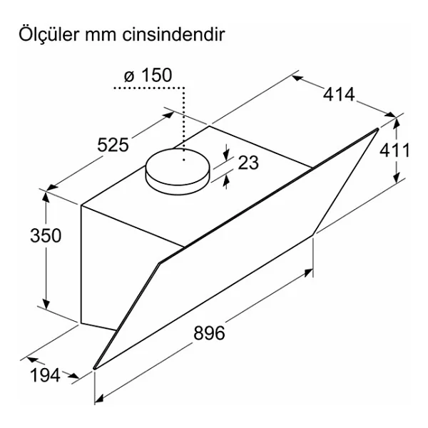 Bosch DWK97PJ70T Antrasit Duvar Tipi Davlumbaz - Görsel 7