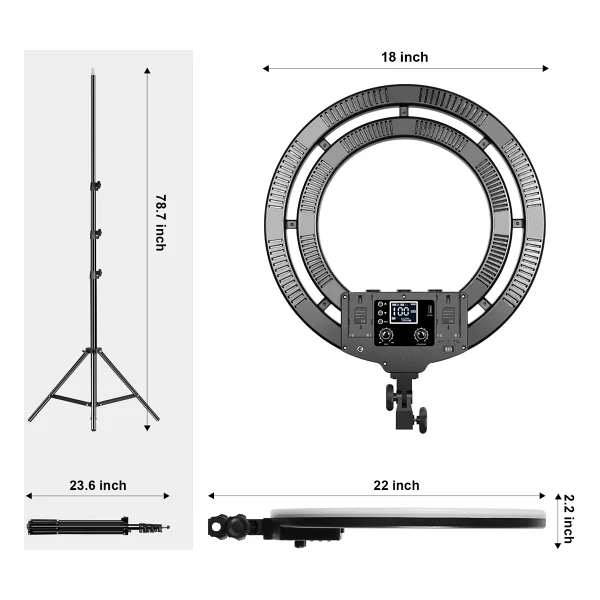 Gvm Ring 18 50W Rgb & Bi-Color LED Soft Çift Ring Işık - Görsel 3