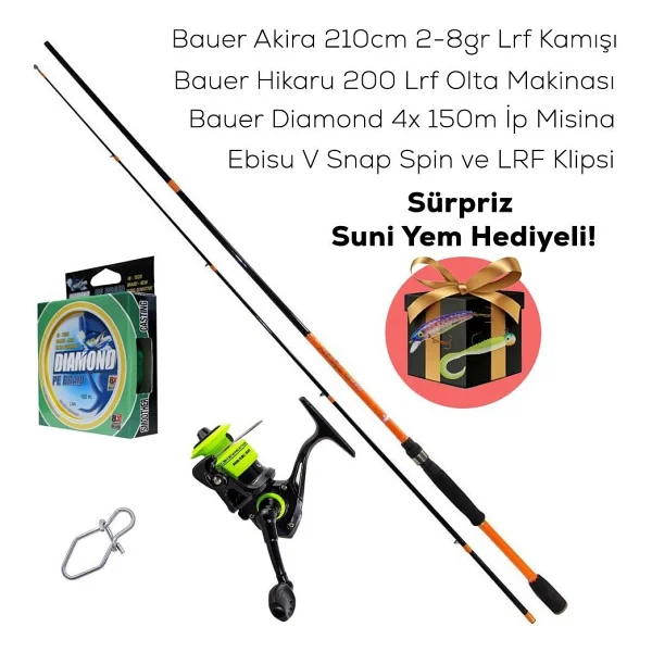 Bauer Hikaru Akira Lrf Seti Sürpriz Hediyeli Ekonomik Olta Takımı - Görsel 2