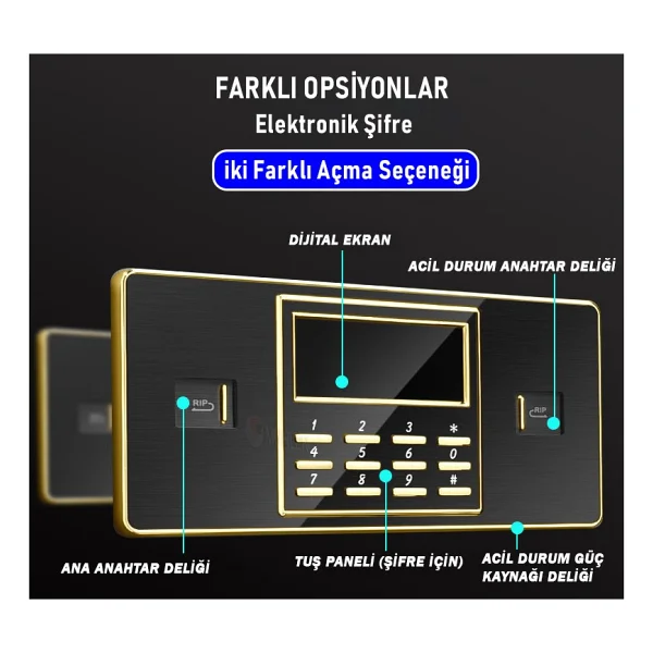 Mühlen 60T Büyük Boy Elektronik Para Kasası - Görsel 5