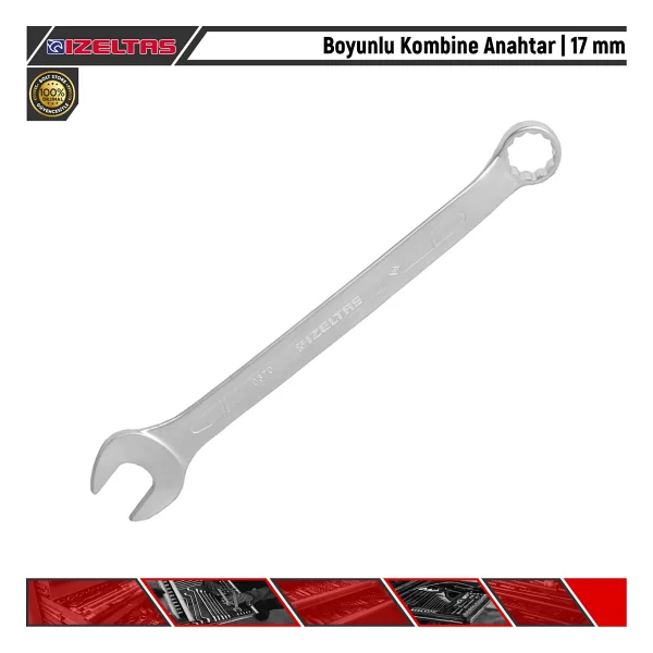 İzeltaş 0370 17 mm Boyunlu Kombine Anahtar - Görsel 3