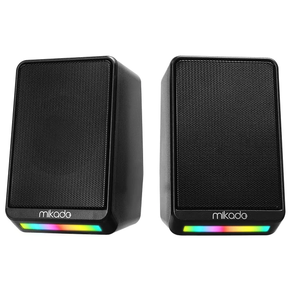 Mikado MD-178 RGB 6 W 1+1 USB Siyah Hoparlör - Görsel 2