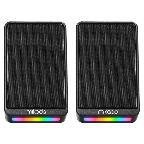 Mikado MD-178 RGB 6 W 1+1 USB Siyah Hoparlör - Görsel 3