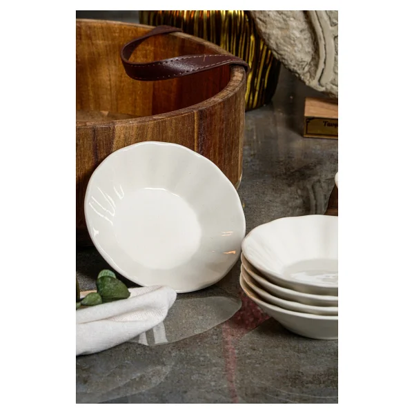 Heda Porselen Acem 11 cm 6'lı Porselen Çay Tabağı - Görsel 4