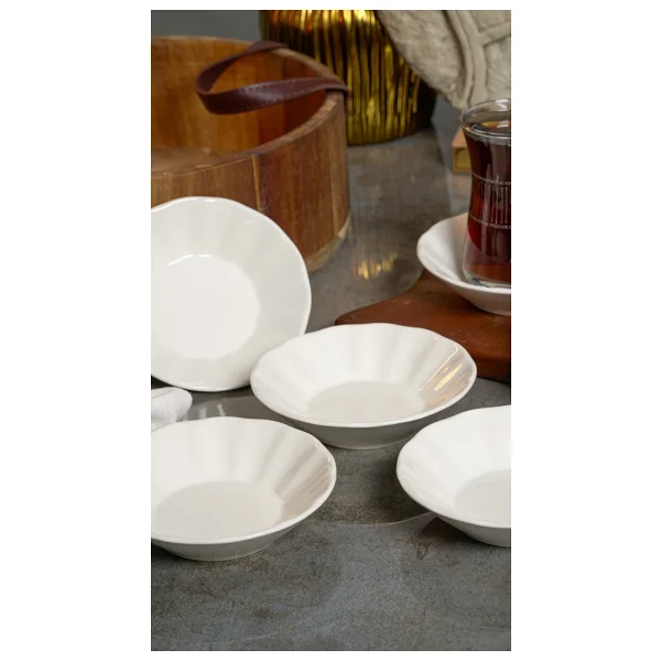 Heda Porselen Acem 11 cm 6'lı Porselen Çay Tabağı - Görsel 9