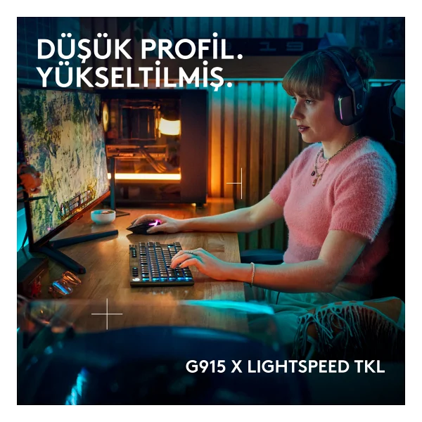 Logitech G515 TKL RGB Tactile Switch Kablolu Mekanik Oyuncu Klavyesi - Görsel 3