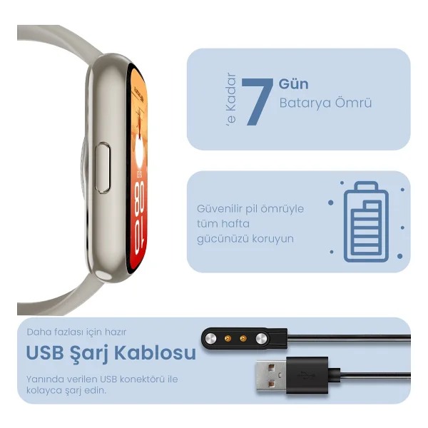 HiFuture EVO2 Krem Akıllı Bileklik - Görsel 6