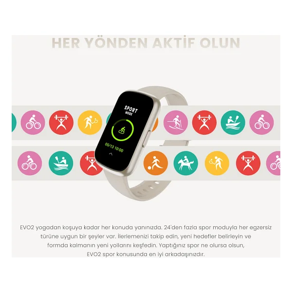 HiFuture EVO2 Krem Akıllı Bileklik - Görsel 9