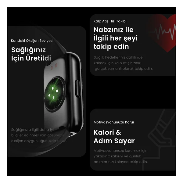 HiFuture EVO2 Pembe Akıllı Bileklik - Görsel 7