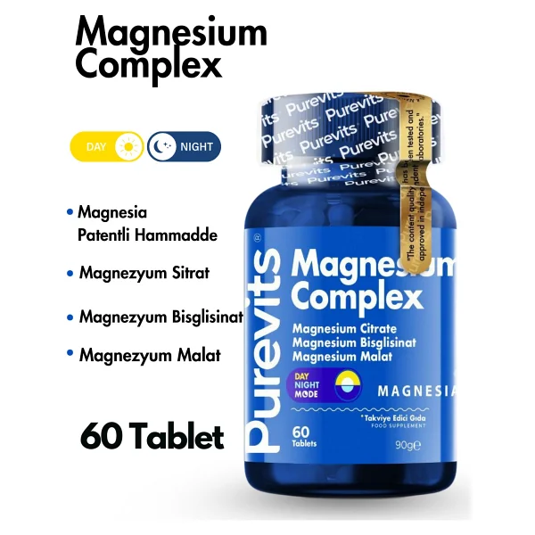 Purevits Magnezyum Complex 60 Tablet - Görsel 5