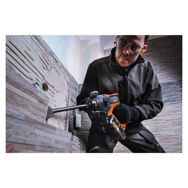 AEG Bbh 18C LI-402C 18V Çift Akülü Kırıcı Delici (2X4.0AH Akü + Hızlı Şarj Cihazı + Hardox Taşıma Çantası) - Görsel 4
