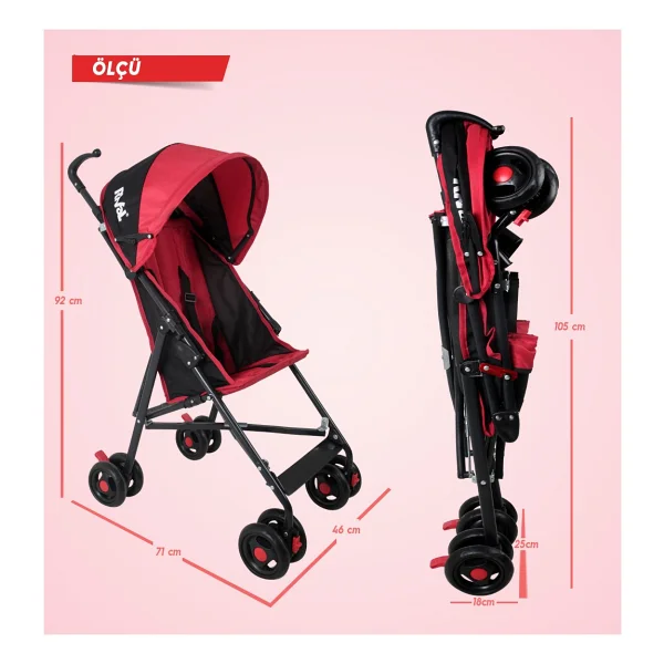 Rival RV108 Tokyo Gri Baston Bebek Arabası - Görsel 5