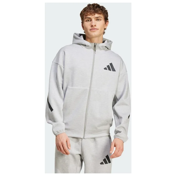 Adidas Z.N.E. JF2450 Kapüşonlu Gri Erkek Eşofman Üstü - Görsel 2