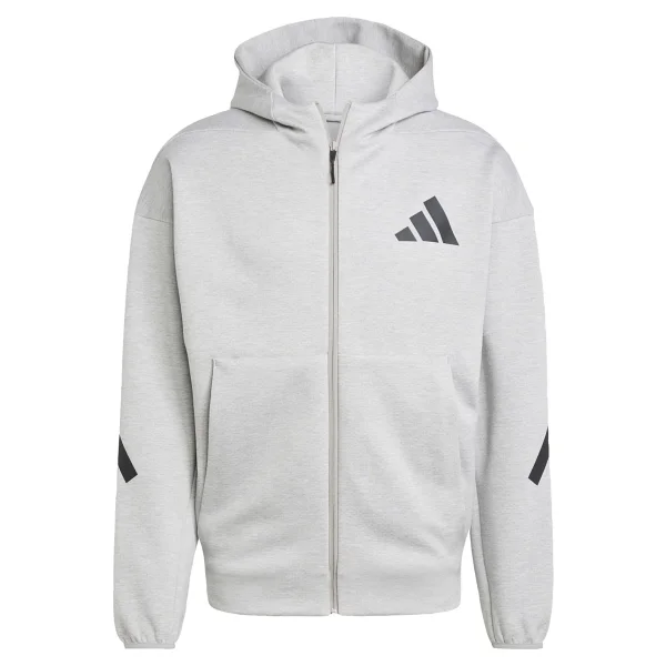 Adidas Z.N.E. JF2450 Kapüşonlu Gri Erkek Eşofman Üstü - Görsel 4