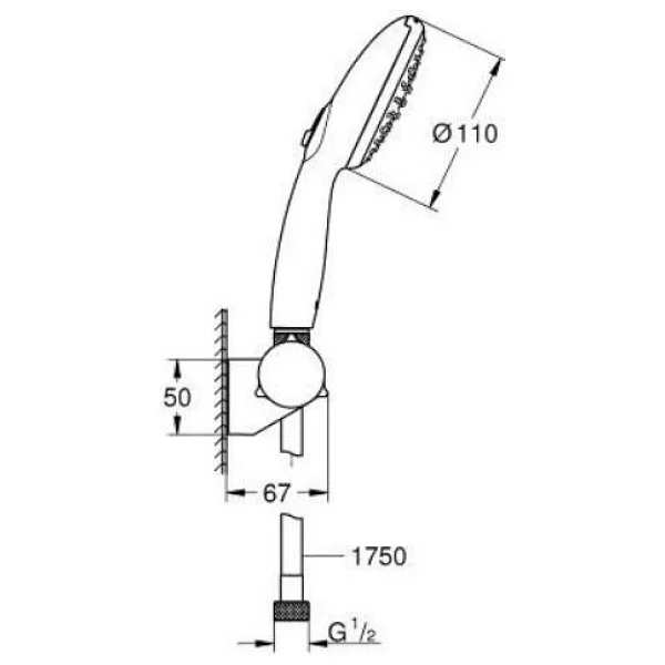 Grohe Tempesta 110 27601003 El Duş Seti - Görsel 4